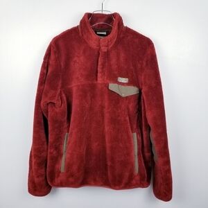 L.L. Bean Hi-Pile Fleece Pullover Jacket Burnt Orange